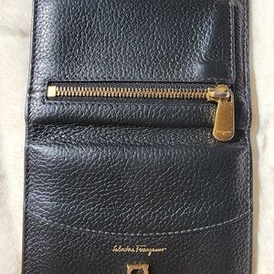 Salvatore Ferragamo Black Leather Wallet